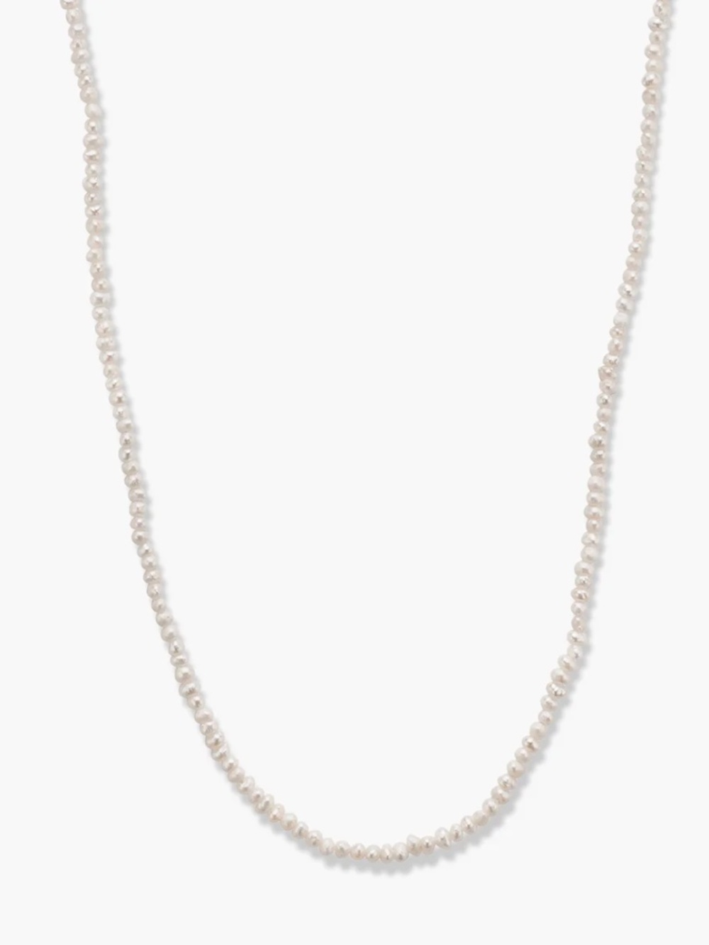 Mejuri 14K Solid Gold Micro Pearl Necklace | 15.5” | Excellent Condition